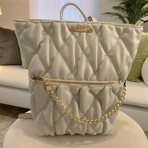 Steve Madden Ivory Pleather Backpack